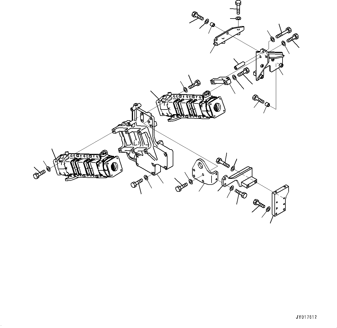 Схема запчастей Komatsu SAA6D140E-6A - ВЫПУСКН. GAS RE-CIRCULATION (EGR) КЛАПАН, EGR КЛАПАН И ОХЛАДИТЕЛЬ КРЕПЛЕНИЕ (№7-) ВЫПУСКН. GAS RE-CIRCULATION (EGR) КЛАПАН