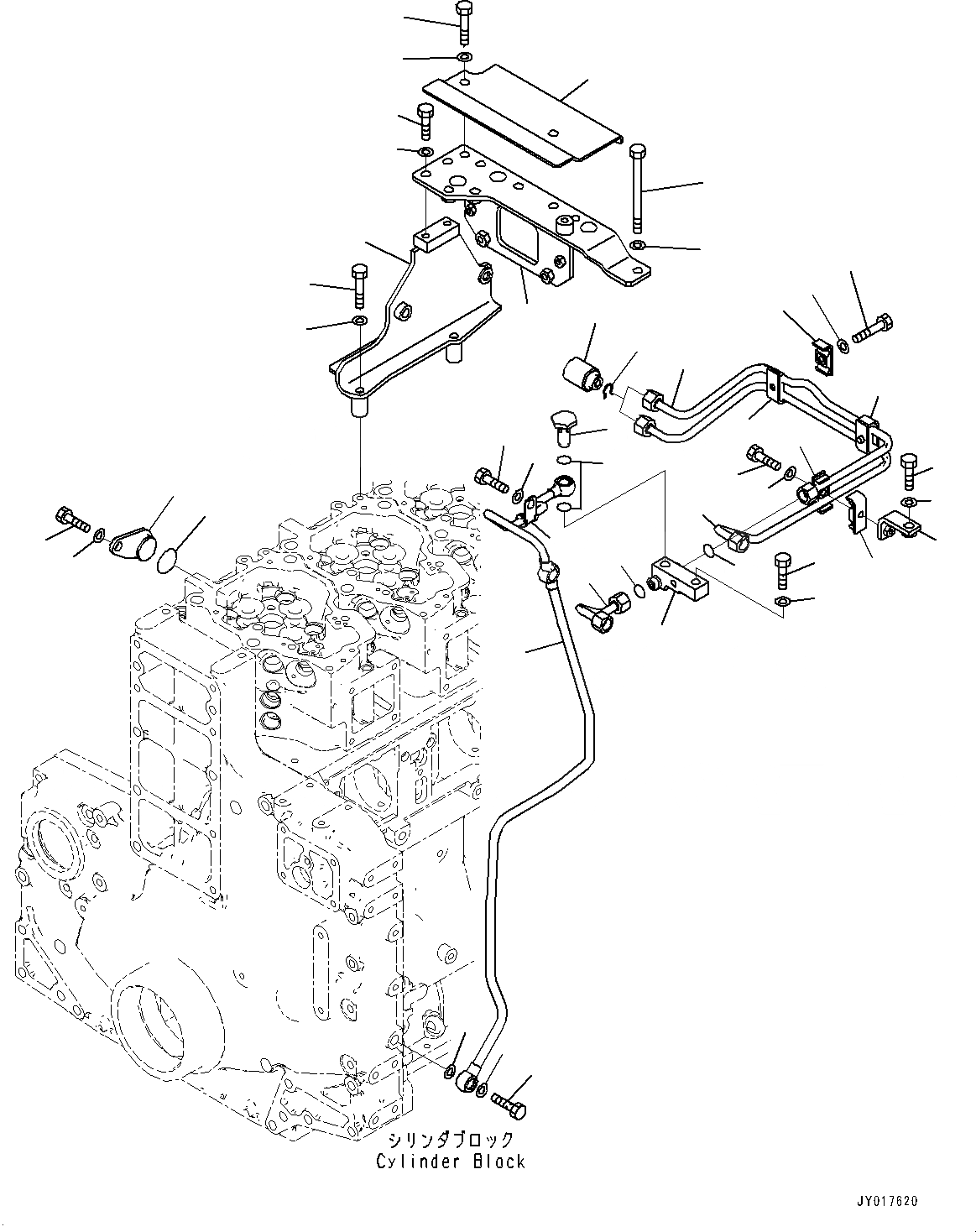 Схема запчастей Komatsu SAA6D140E-6A - ВЫПУСКН. GAS RE-CIRCULATION (EGR) КЛАПАН, EGR КЛАПАН СИСТЕМА СМАЗКИ МАСЛОПРОВОДЯЩАЯ ЛИНИЯ (№7-) ВЫПУСКН. GAS RE-CIRCULATION (EGR) КЛАПАН