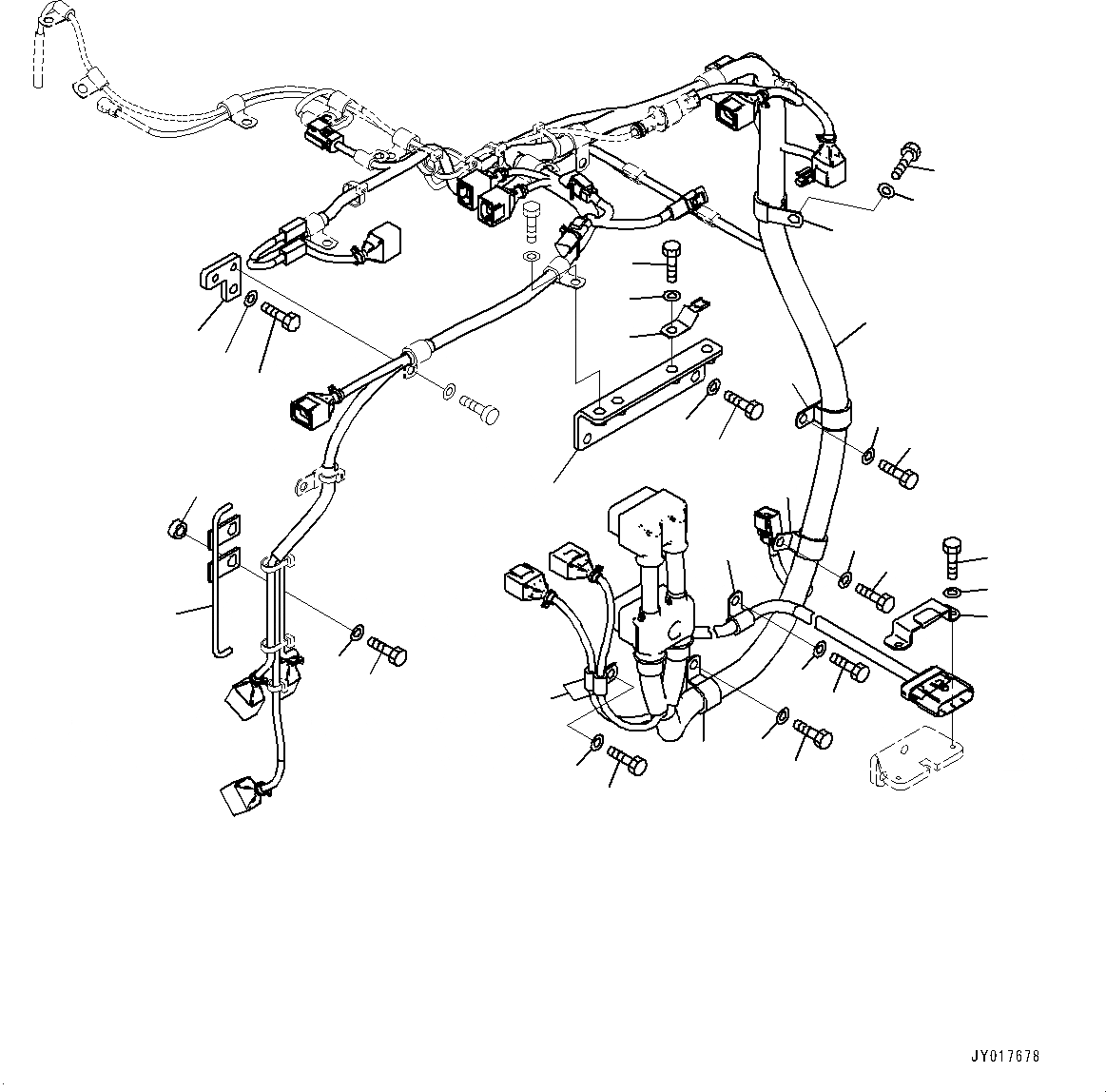 Схема запчастей Komatsu SAA6D140E-6A - ПРОВОДКА, (/) (№7-) ПРОВОДКА