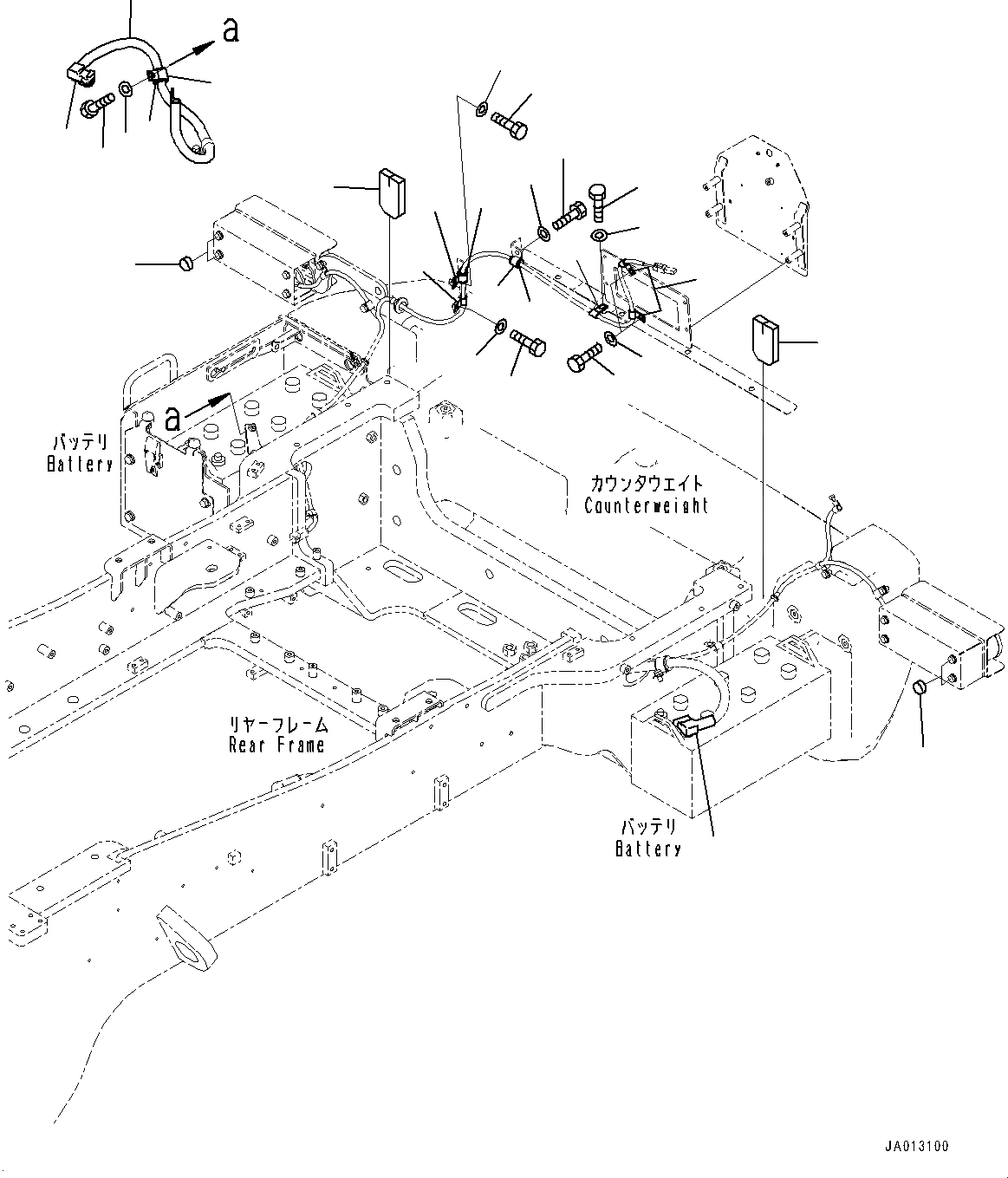 Схема запчастей Komatsu WA470-7 - КОРПУС АККУМУЛЯТОРА, КРЫШКА(№-) КОРПУС АККУМУЛЯТОРА, ДЛЯ СТРАН ЕС ROAD REGULATION