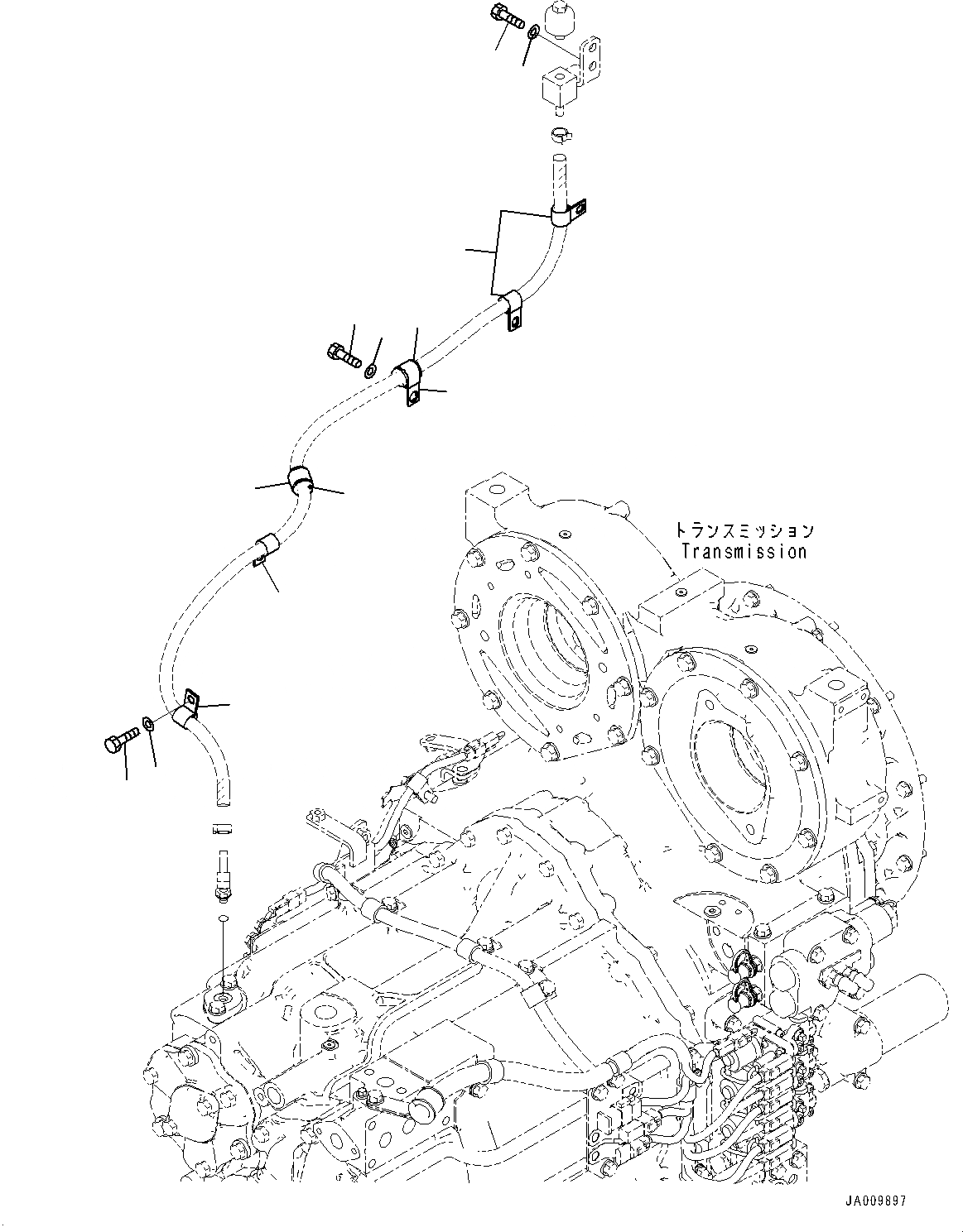 Схема запчастей Komatsu WA470-7 - ГИДРОТРАНСФОРМАТОР И ТРАНСМИССИЯ, КРЕПЛЕНИЕ (№-) ГИДРОТРАНСФОРМАТОР И ТРАНСМИССИЯ, БЕЗ КРЫШКА МАСЛОНАЛИВНОГО ПАТРУБКА БЛОКИРОВКА И КРЫШКИБЛОКИР.