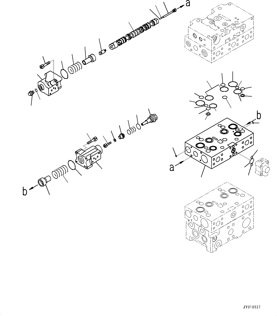 Схема запчастей Komatsu WA470-7 - ГИДРАВЛ МАСЛ. УПРАВЛЯЮЩ. КЛАПАН, -КЛАПАН (7/) (№-) ГИДРАВЛ МАСЛ. УПРАВЛЯЮЩ. КЛАПАН, С 2-Х СЕКЦИОНН. УПРАВЛЯЮЩ. КЛАПАН