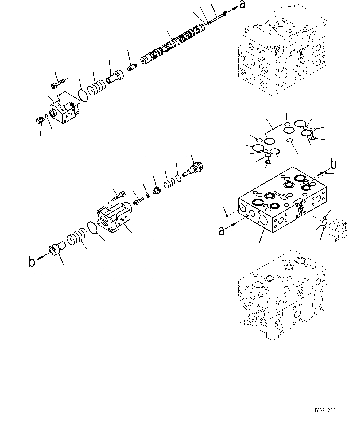 Схема запчастей Komatsu WA470-7 - ГИДРАВЛ МАСЛ. УПРАВЛЯЮЩ. КЛАПАН, -КЛАПАН (7/) (№-) ГИДРАВЛ МАСЛ. УПРАВЛЯЮЩ. КЛАПАН, С 3-Х СЕКЦ. КОНТР. КЛАПАНОМ