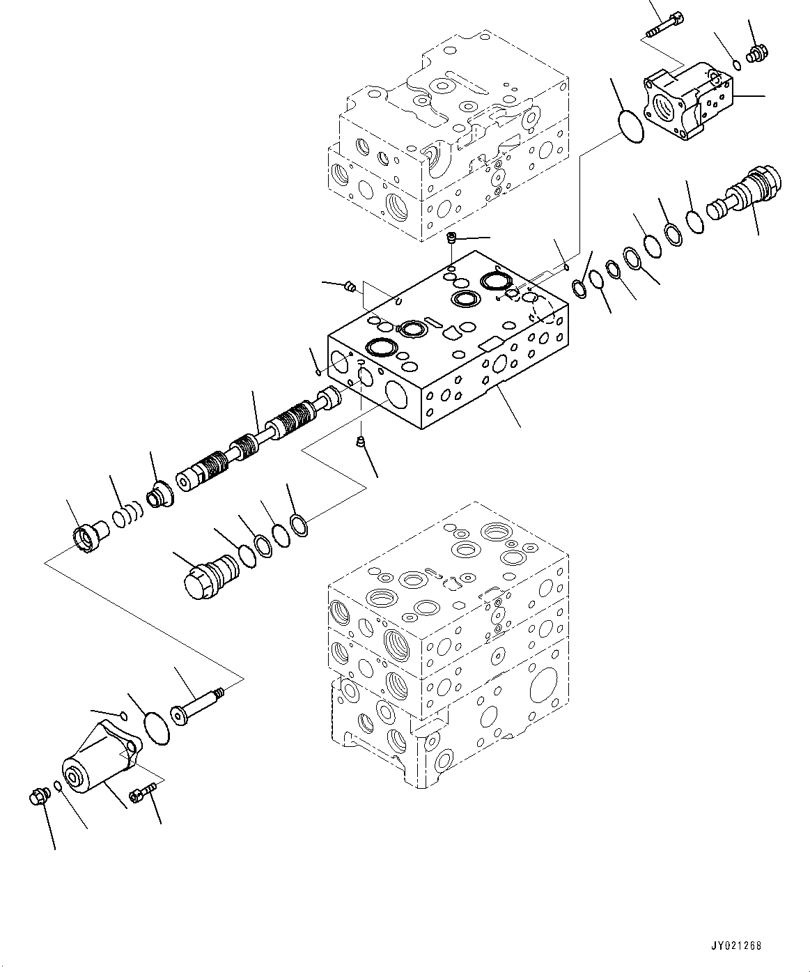 Схема запчастей Komatsu WA470-7 - ГИДРАВЛ МАСЛ. УПРАВЛЯЮЩ. КЛАПАН, -КЛАПАН (9/) (№-) ГИДРАВЛ МАСЛ. УПРАВЛЯЮЩ. КЛАПАН, С 3-Х СЕКЦ. КОНТР. КЛАПАНОМ