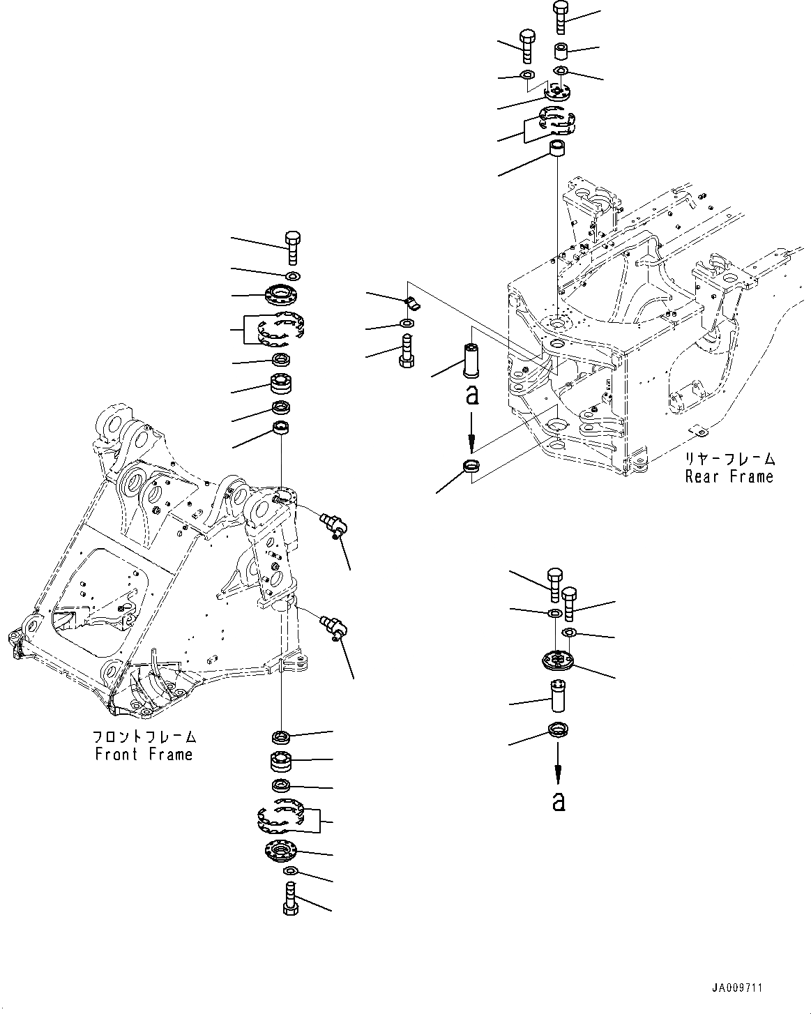 Схема запчастей Komatsu WA470-7 - ПАЛЕЦ(№-) HINGE ПАЛЕЦ