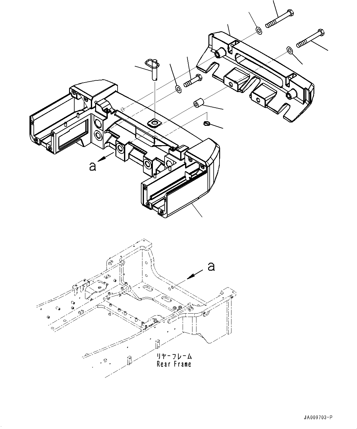 Схема запчастей Komatsu WA470-7 - ПРОТИВОВЕС (№-) ПРОТИВОВЕС, С ДОПОЛН. ПРОТИВОВЕС