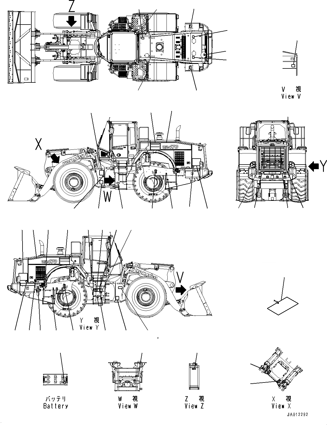 Схема запчастей Komatsu WA470-7 - ТАБЛИЧКИ, EXTERIOR (№-) ТАБЛИЧКИ, ФРАНЦИЯ, ДЛЯ QUEBEC CANADA, С -EPC РЫЧАГ УПРАВЛЕНИЕ ПОГРУЗКОЙ