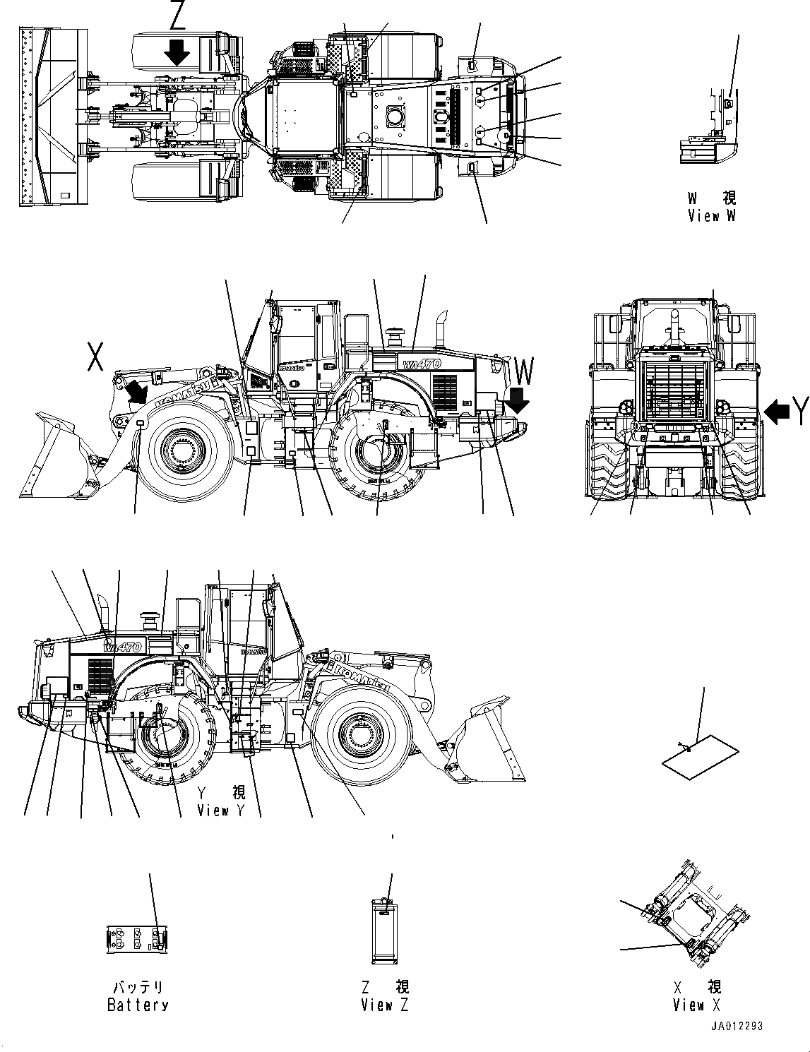 Схема запчастей Komatsu WA470-7 - ТАБЛИЧКИ, EXTERIOR (№-) ТАБЛИЧКИ, АНГЛ., С EPC MULTI-FUNCTION MONO РЫЧАГ, ДЛЯ СТРАН ЕС НОВ. NOISE ARRANGEMENT 