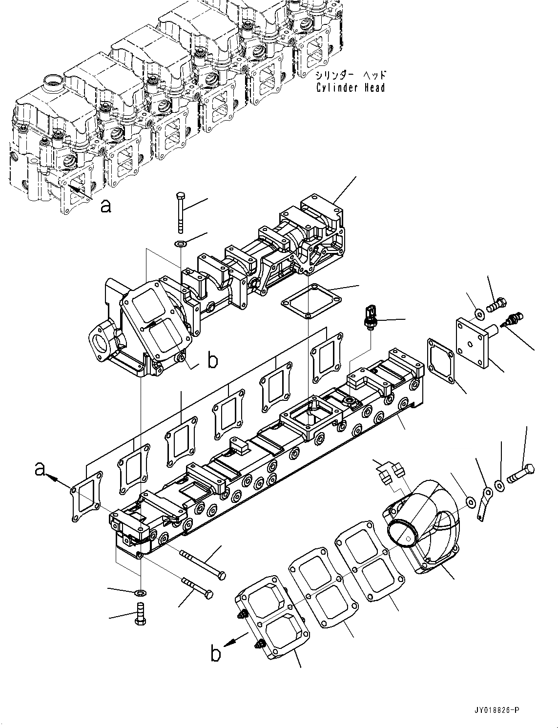 Схема запчастей Komatsu SAA6D125E-6C - ТРУБОПРОВОД ВПУСКА ВОЗДУХА, КУЗОВ (№7-) ТРУБОПРОВОД ВПУСКА ВОЗДУХА