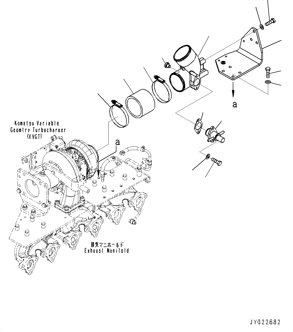 Схема запчастей Komatsu SAA6D125E-6C - ВОЗДУХООЧИСТИТЕЛЬ ТРУБЫ (№7-) ВОЗДУХООЧИСТИТЕЛЬ ТРУБЫ