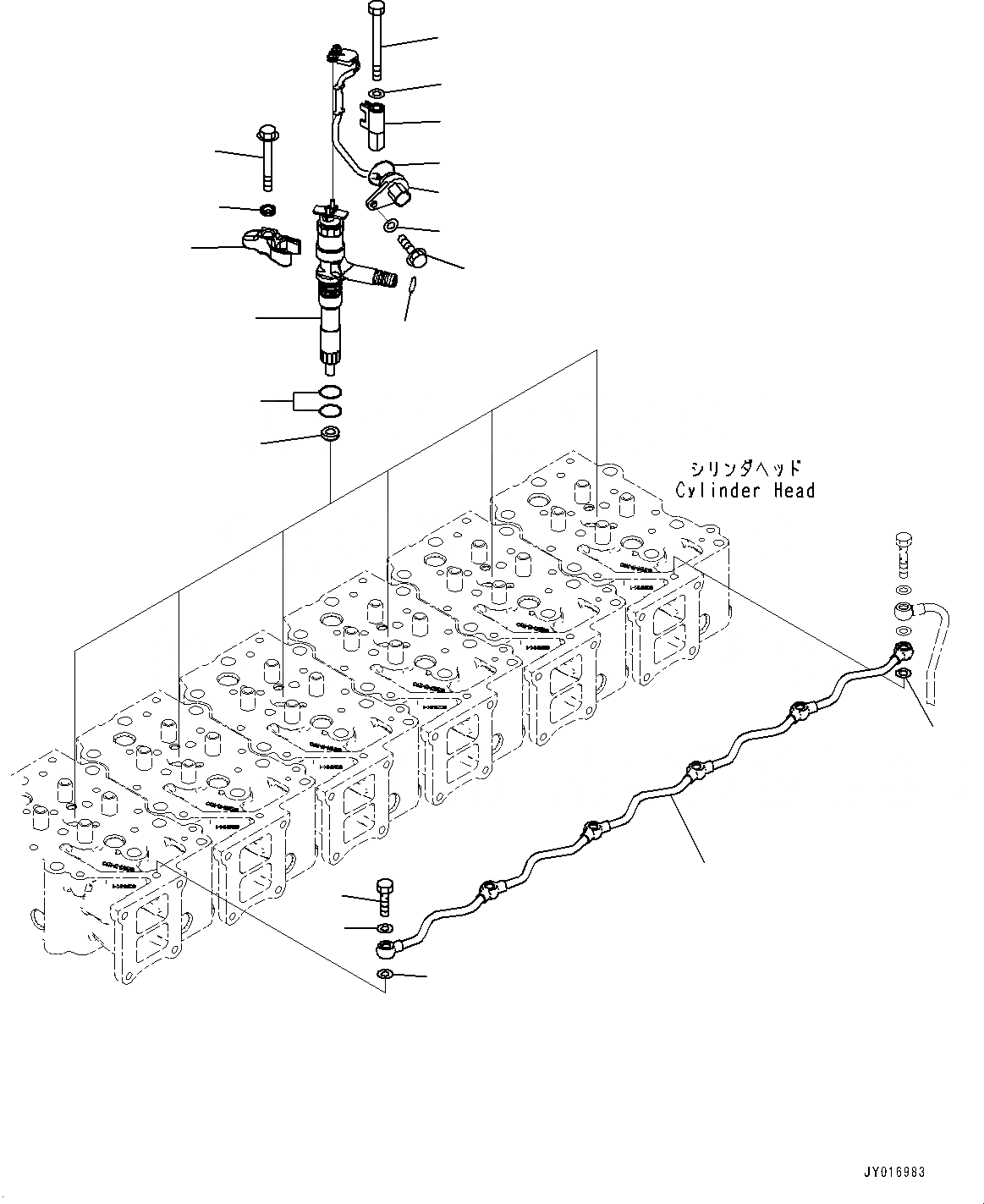 Схема запчастей Komatsu SAA6D125E-6C - ТОПЛИВН. ФОРСУНКА (№7-) ТОПЛИВН. ФОРСУНКА