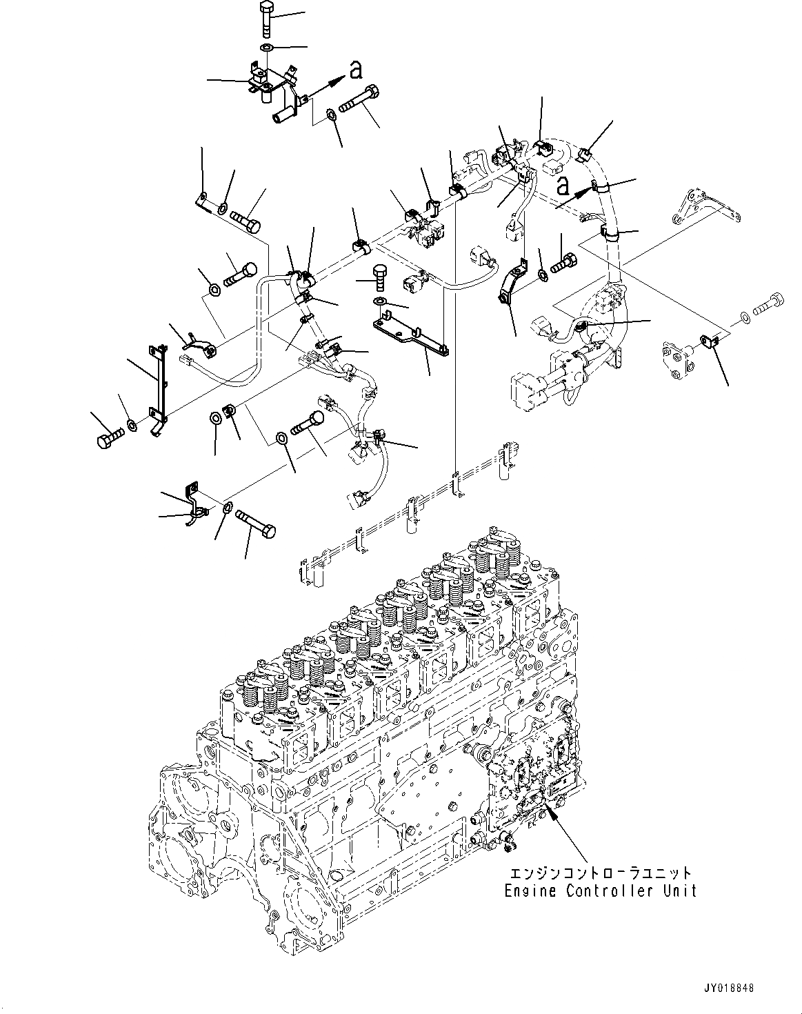 Схема запчастей Komatsu SAA6D125E-6C - ПРОВОДКА, (/) (№7-) ПРОВОДКА