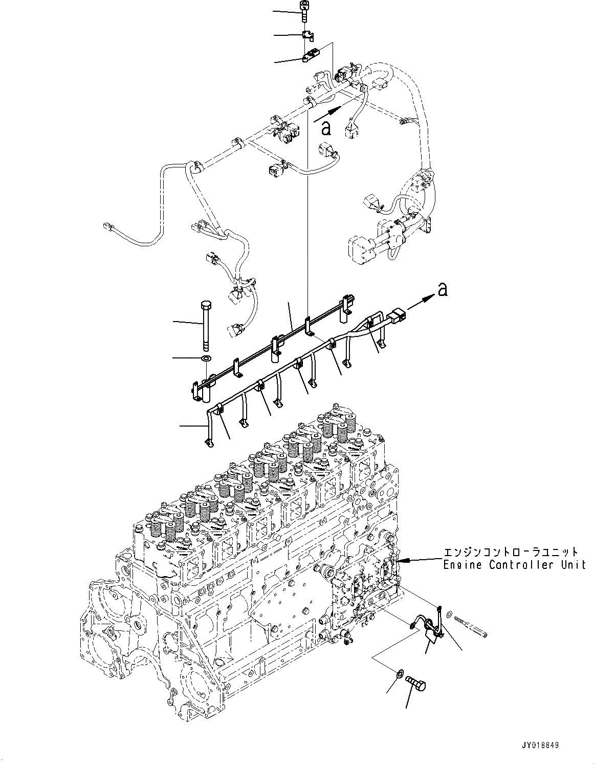 Схема запчастей Komatsu SAA6D125E-6C - ПРОВОДКА, (/) (№7-) ПРОВОДКА