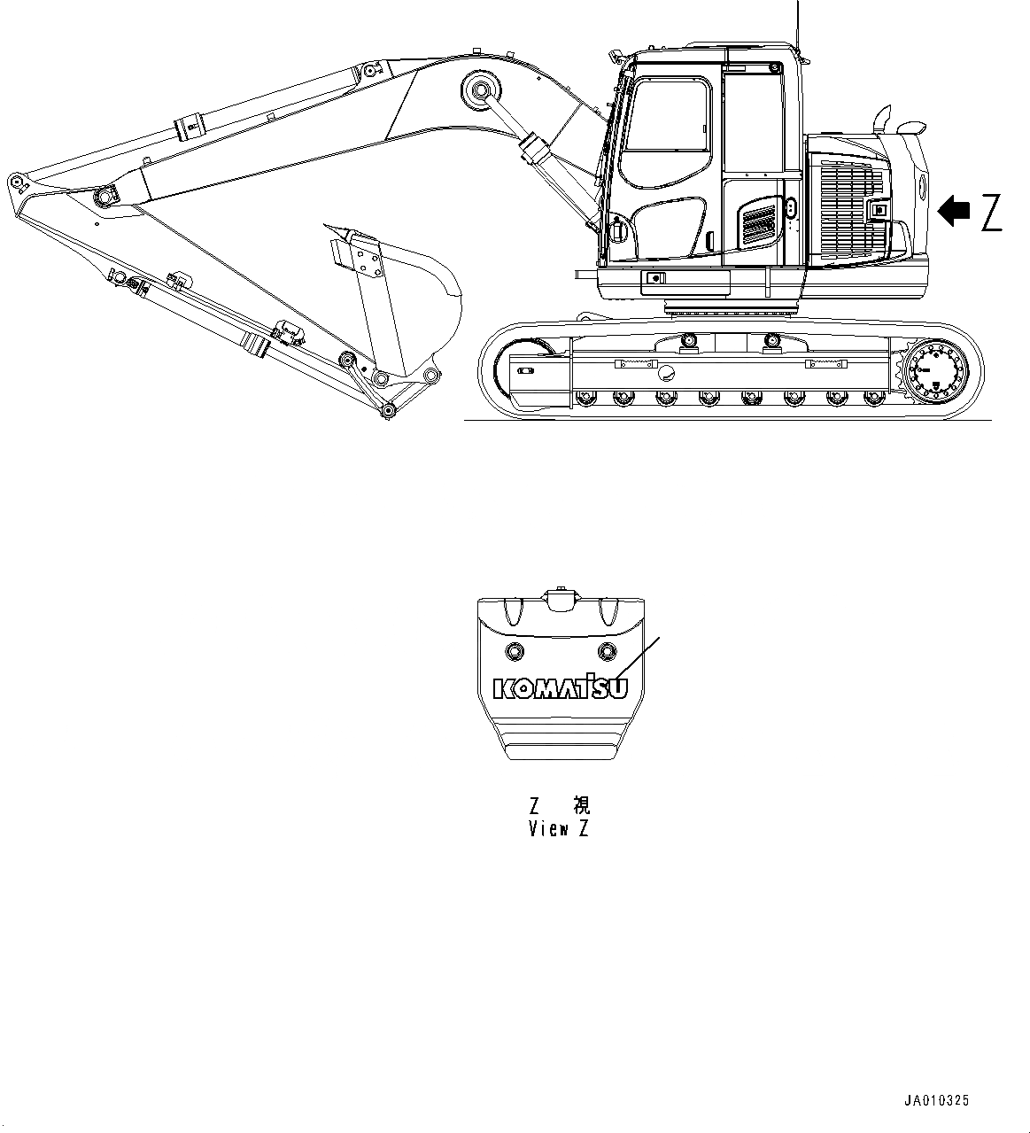 Схема запчастей Komatsu PC138USLC-10 - ЗАДН.VIEW CAMERA, МАРКИРОВКА (№-) ЗАДН.VIEW CAMERA, SET