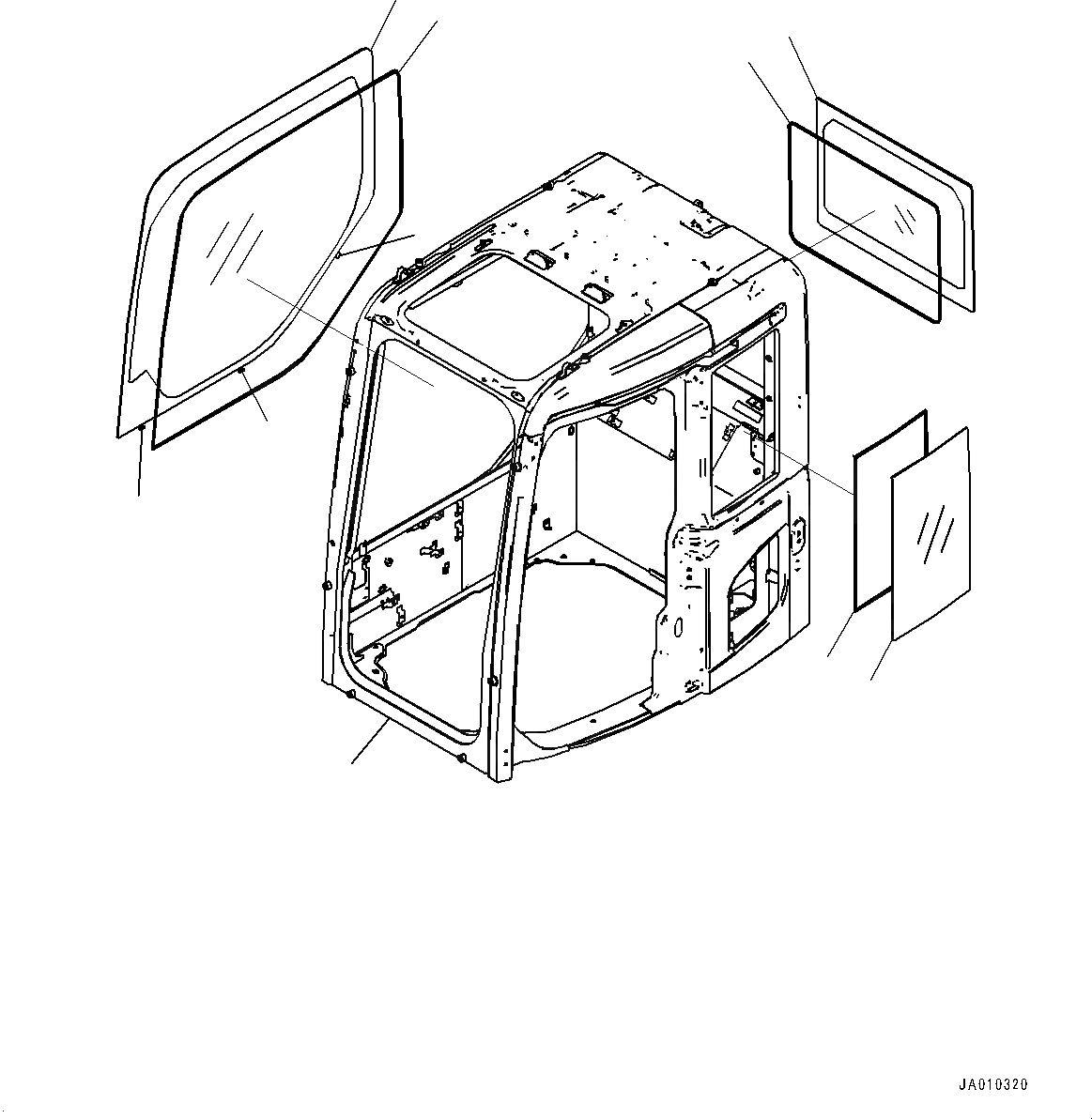 Схема запчастей Komatsu PC138USLC-10 - КАБИНА, КОРПУС КАБИНЫ (№-) КАБИНА, С КАБИНОЙ, ЗАЩИТА ОТ ВАНДАЛИЗМА