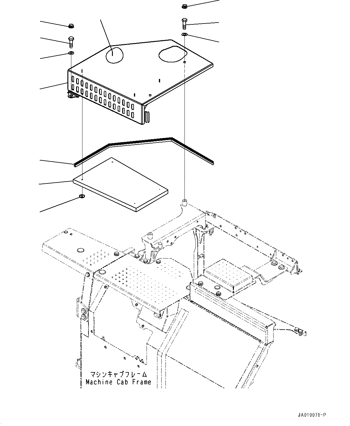 Схема запчастей Komatsu PC138USLC-10 - КАПОТ, COVER, ПРАВ. (№-) КАПОТ