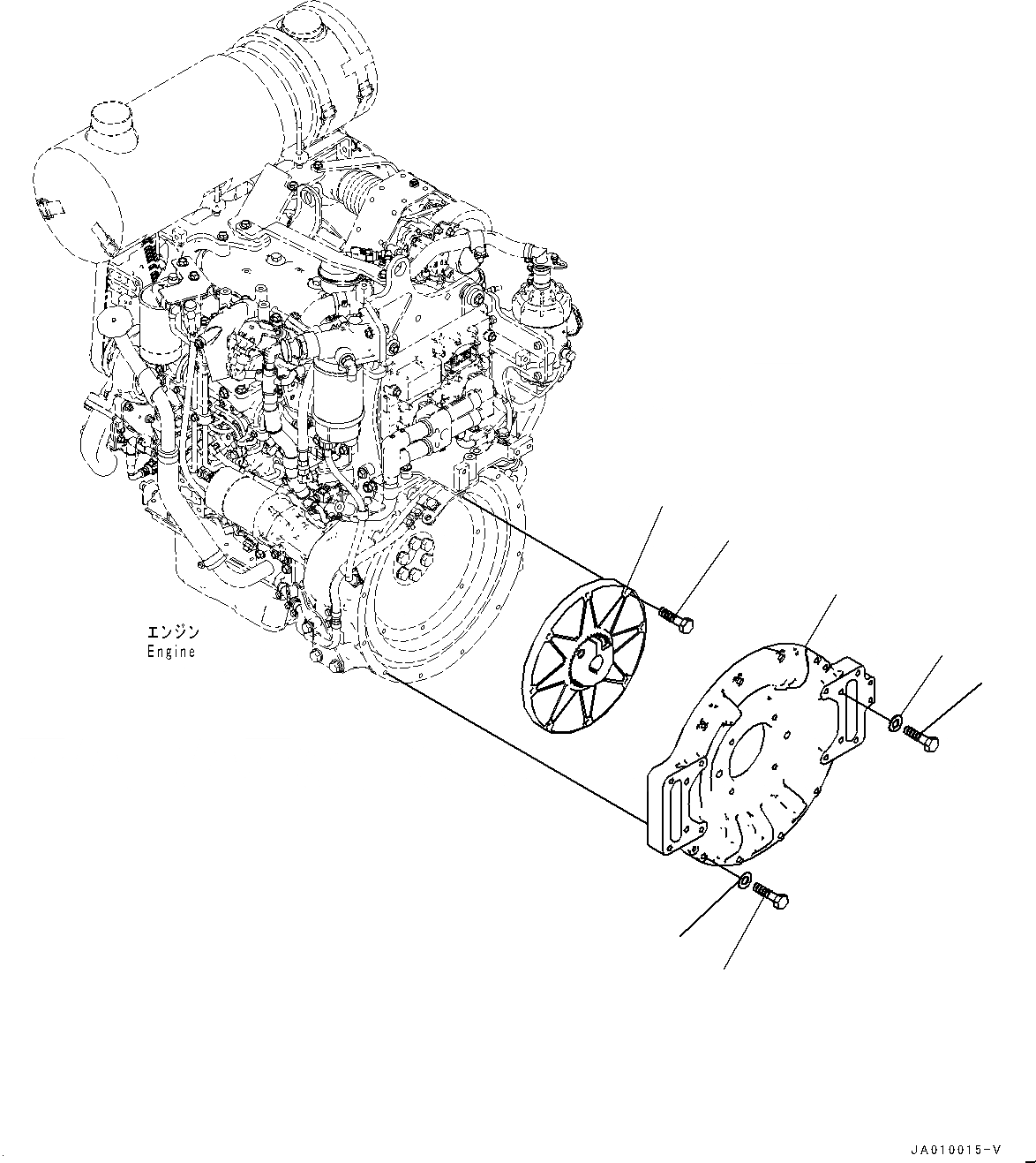 Схема запчастей Komatsu D37EX-23 - ДЕМПФЕР (№8-) ДЕМПФЕР