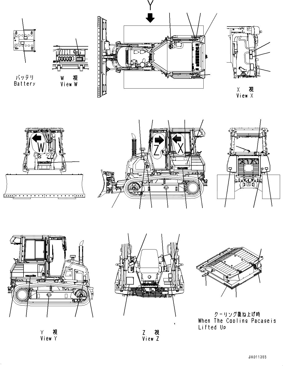 Схема запчастей Komatsu D37EX-23 - МАРКИРОВКА (№8-) МАРКИРОВКА, ДЛЯ АНГЛ., PICTORIAL ТИП, ЕС БЕЗОПАСН. REGULATION