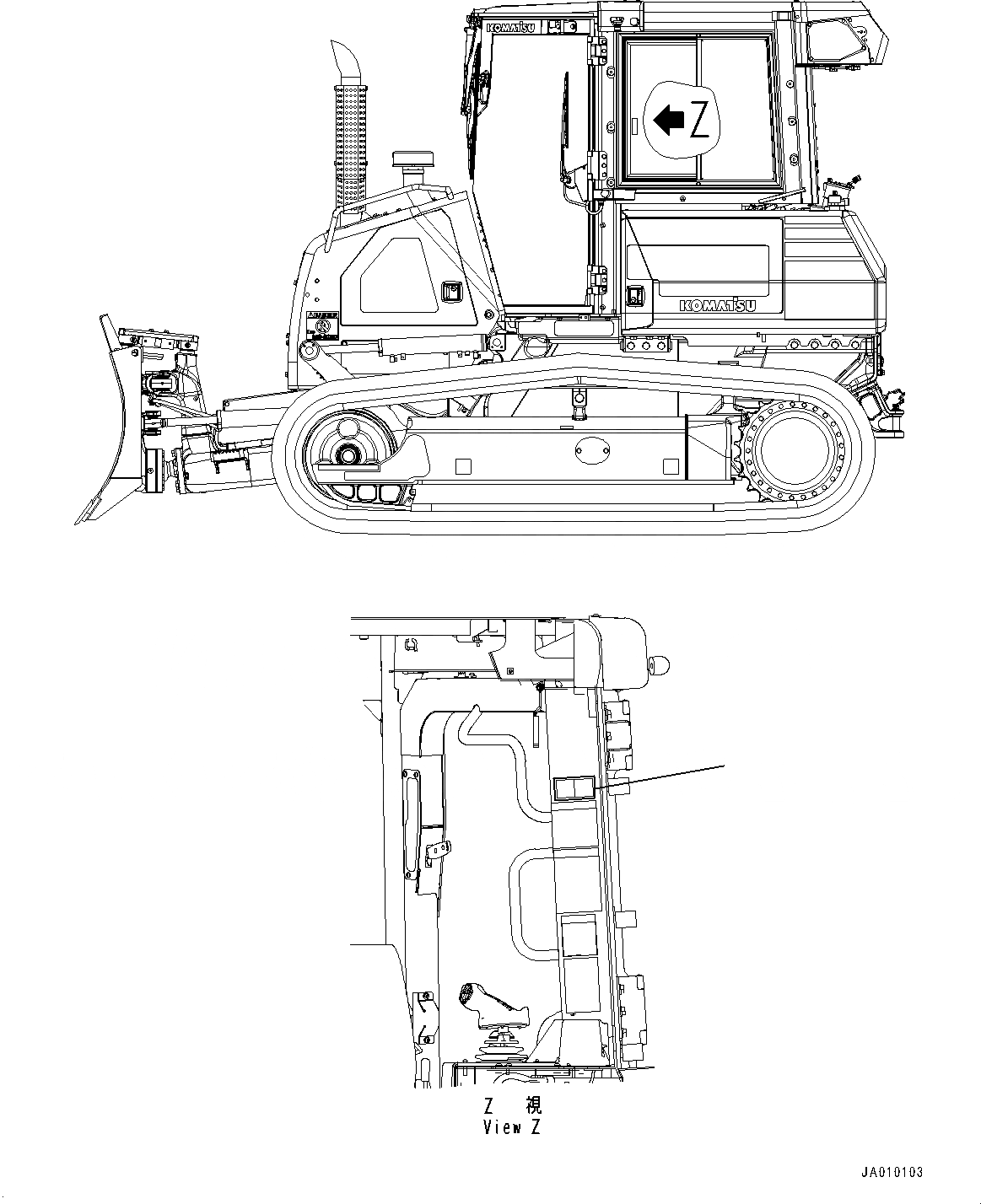 Схема запчастей Komatsu D37EX-23 - ПРЕДУПРЕЖДАЮЩ. МАРКИРОВКАS, KOMTRAX (№8-) ПРЕДУПРЕЖДАЮЩ. МАРКИРОВКАS, KOMTRAX