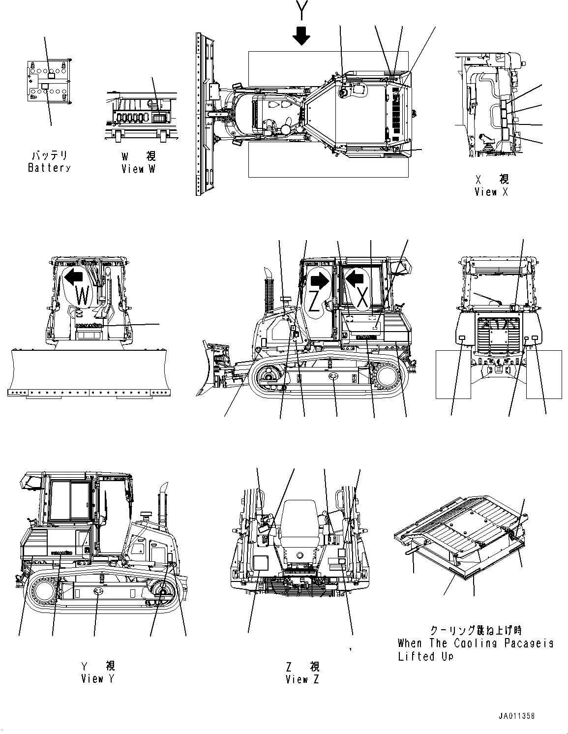 Схема запчастей Komatsu D37PX-23 - МАРКИРОВКА (№8-) МАРКИРОВКА, ДЛЯ АНГЛ., ЕС БЕЗОПАСН. REGULATION