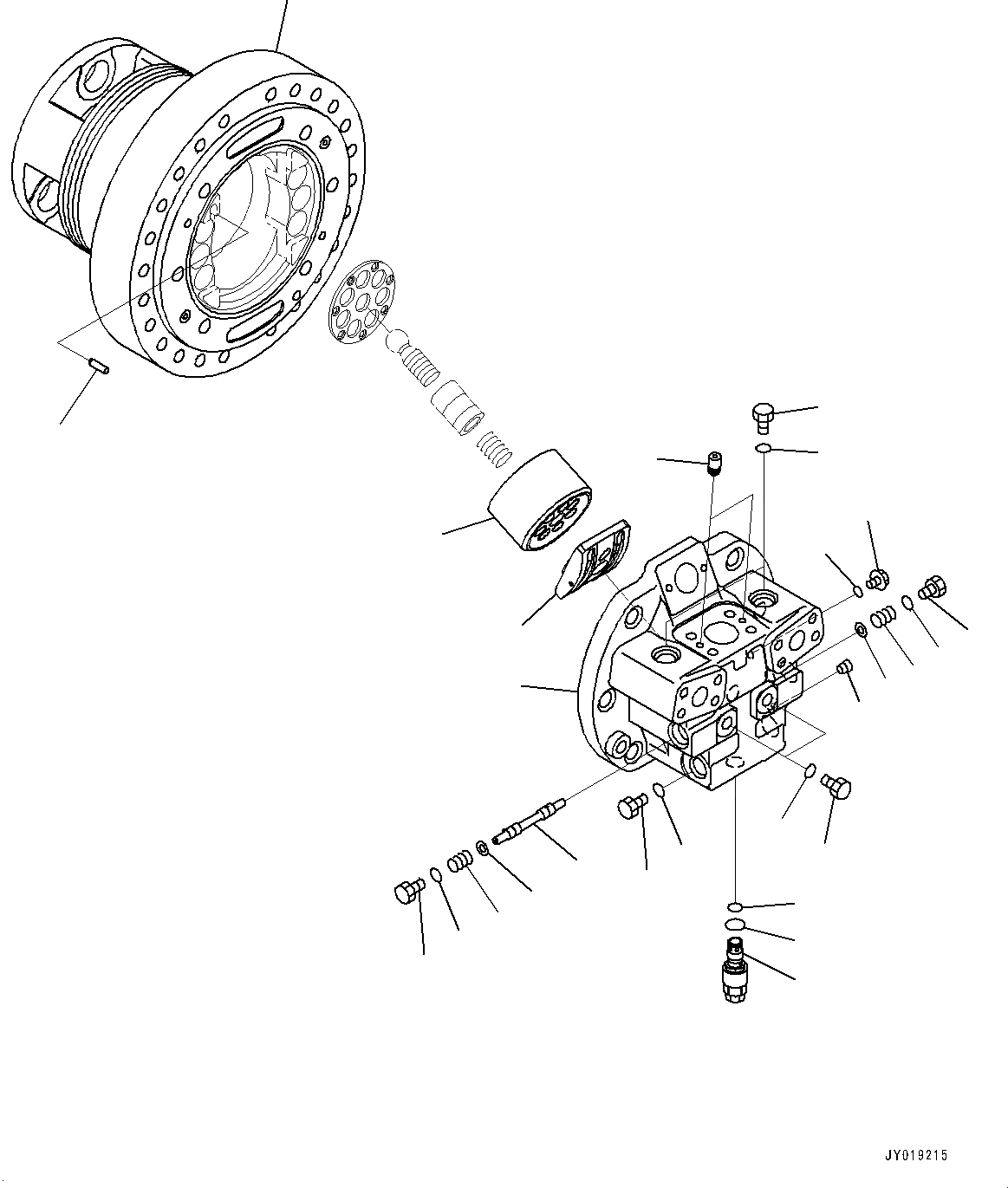 Схема запчастей Komatsu D39EX-23 - КОНЕЧНАЯ ПЕРЕДАЧА, HST МОТОР, ПРАВ. (/) (№9-) КОНЕЧНАЯ ПЕРЕДАЧА