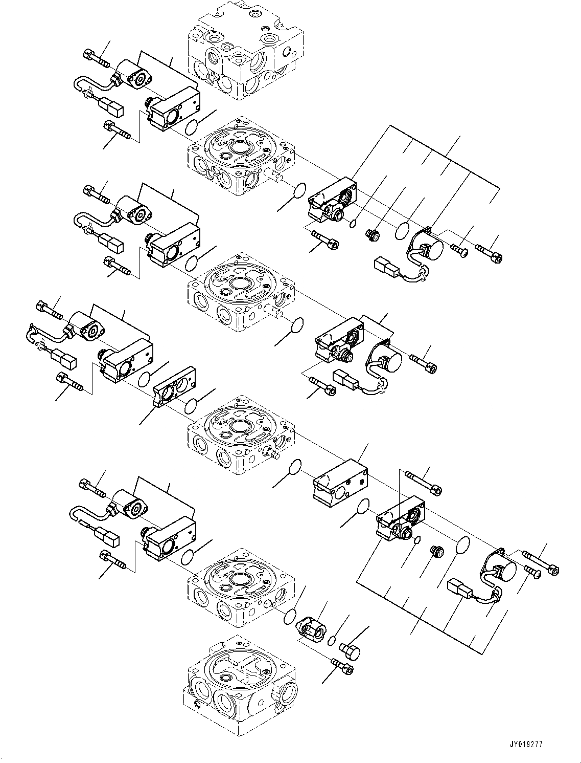 Схема запчастей Komatsu D39EX-23 - УПРАВЛЯЮЩ. КЛАПАН, 5-СЕКЦИОНН. (/) (№9-) УПРАВЛЯЮЩ. КЛАПАН, С ЗАДН. -НАВЕСН. ОБОРУД