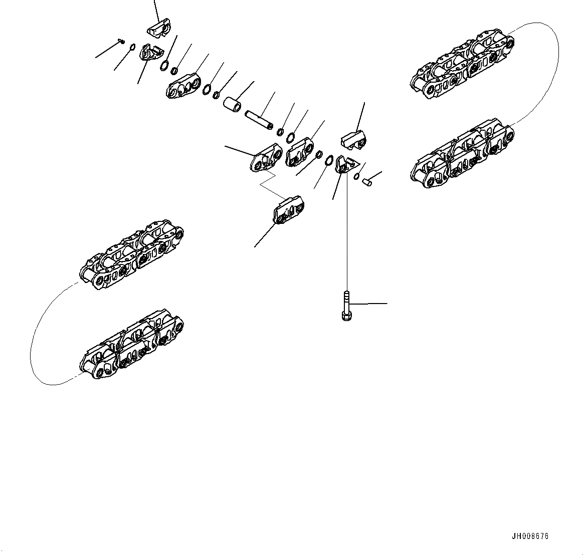 Схема запчастей Komatsu D39EX-23 - ГУСЕН. ЦЕПЬ ASSEMBLY (№9-) ГУСЕН. ЦЕПЬ ASSEMBLY, ПОДАЮЩ. ONLY, 78 SET, УПЛОТНЕНИЕED И LUBRICATED ТИП, PLUS