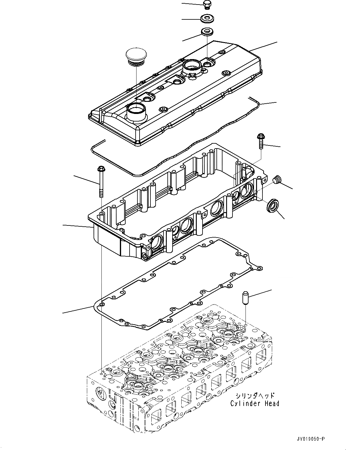 Схема запчастей Komatsu SAA4D95LE-6A - ГОЛОВКА ЦИЛИНДРОВ КРЫШКА(№7-) ГОЛОВКА ЦИЛИНДРОВ COVER