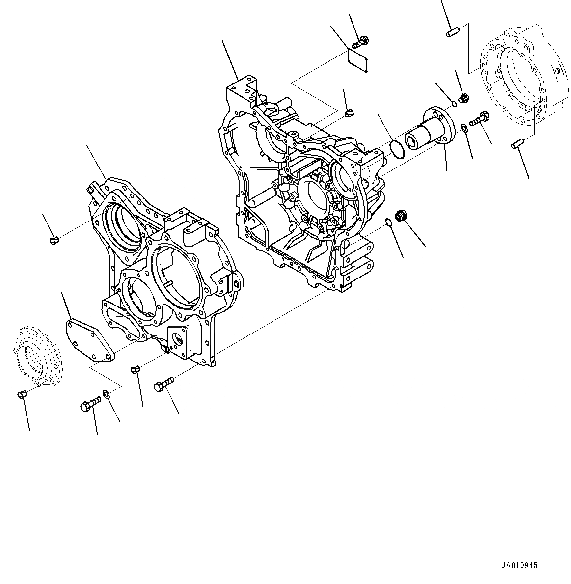 Схема запчастей Komatsu WA320-7 - ПЕРЕДАЧА, КОРПУС (№8-) ПЕРЕДАЧА, БЕЗ КРЫШКА МАСЛОНАЛИВНОГО ПАТРУБКА БЛОКИРОВКА И КРЫШКИБЛОКИР.