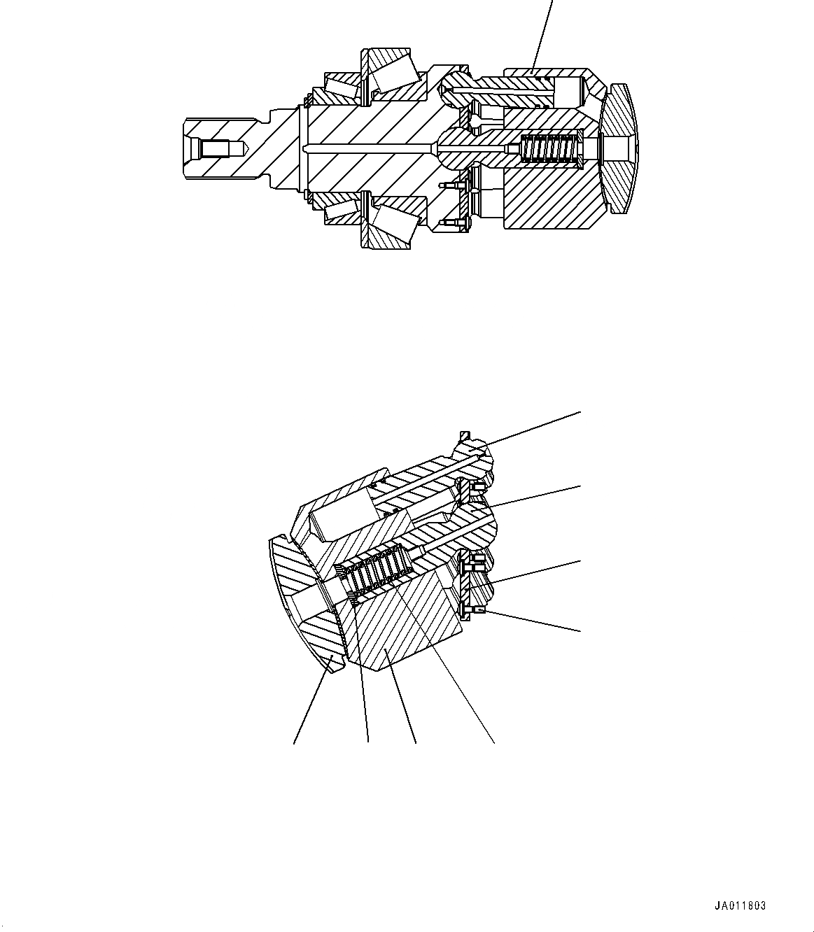 Схема запчастей Komatsu WA320-7 - HYDROSTATIC ТРАНСМИССИЯ (HST) НАСОС И МОТОР, ВНУТР. ЧАСТИ, МОТОР (/) (№8-) HYDROSTATIC ТРАНСМИССИЯ (HST) НАСОС И МОТОР