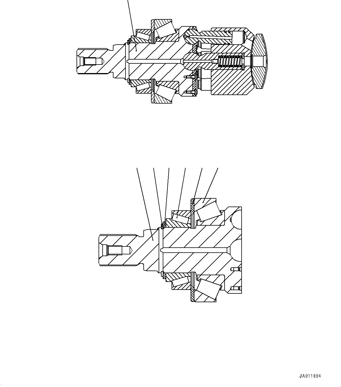 Схема запчастей Komatsu WA320-7 - HYDROSTATIC ТРАНСМИССИЯ (HST) НАСОС И МОТОР, ВНУТР. ЧАСТИ, МОТОР (/) (№8-) HYDROSTATIC ТРАНСМИССИЯ (HST) НАСОС И МОТОР