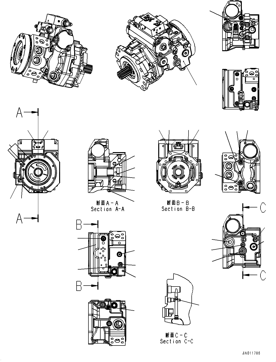 Схема запчастей Komatsu WA320-7 - HYDROSTATIC ТРАНСМИССИЯ (HST) НАСОС И МОТОР, ВНУТР. ЧАСТИ, НАСОС (7/) (№8-) HYDROSTATIC ТРАНСМИССИЯ (HST) НАСОС И МОТОР