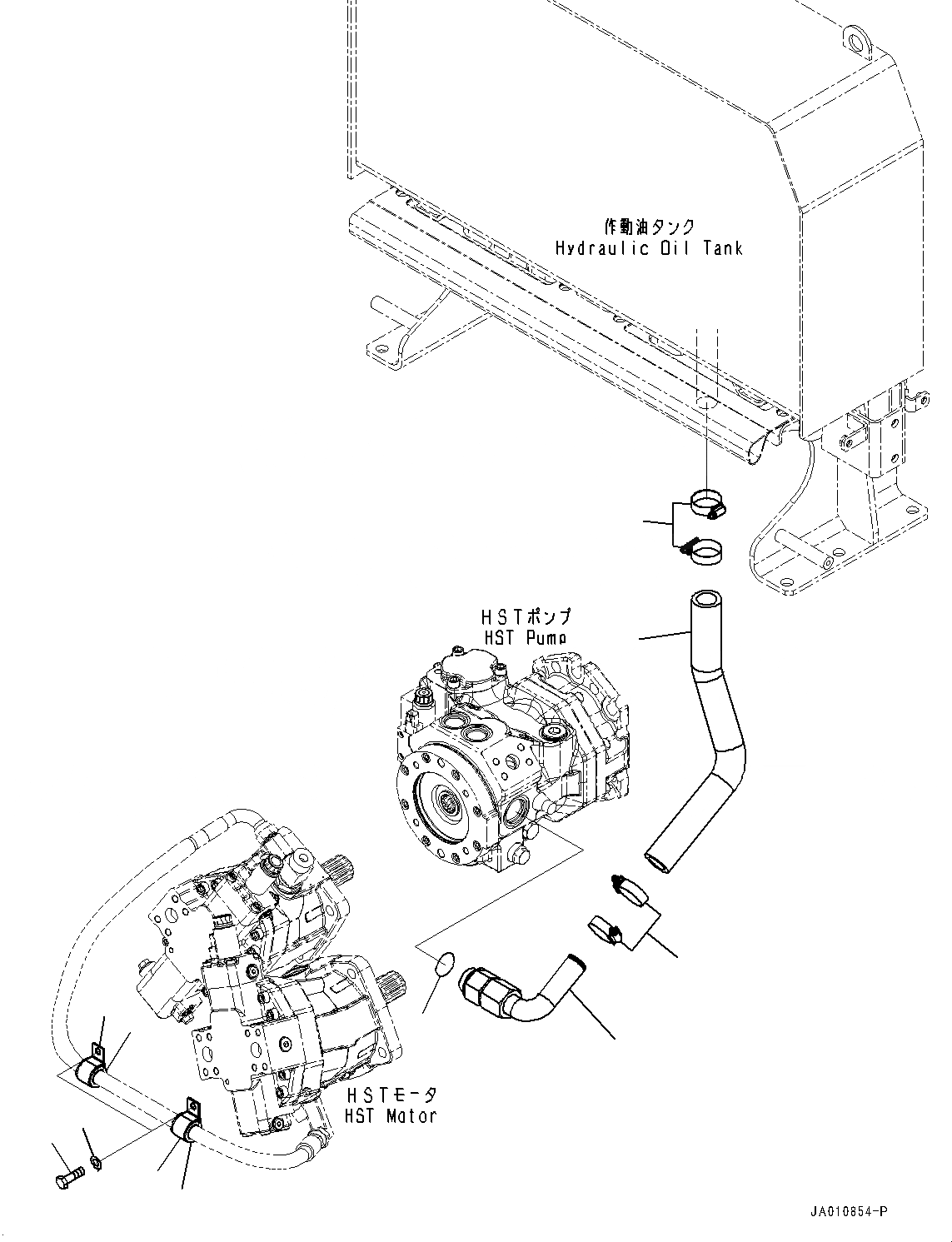 Схема запчастей Komatsu WA320-7 - HYDROSTATIC ТРАНСМИССИЯ (HST) МАСЛОПРОВОДЯЩАЯ ЛИНИЯ, ПОДАЧА ТРУБЫ (№8-) HYDROSTATIC ТРАНСМИССИЯ (HST) МАСЛОПРОВОДЯЩАЯ ЛИНИЯ, БЕЗ ЭКСТРЕНН. РУЛЕВ. УПРАВЛЕНИЕ, АВТОМАТИЧ. УПРАВЛ-Е ТИП