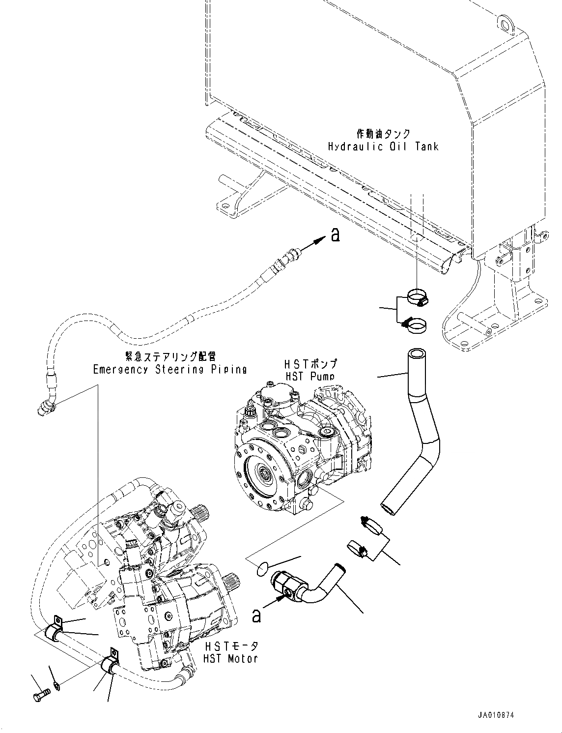 Схема запчастей Komatsu WA320-7 - HYDROSTATIC ТРАНСМИССИЯ (HST) МАСЛОПРОВОДЯЩАЯ ЛИНИЯ, ПОДАЧА ТРУБЫ (№8-) HYDROSTATIC ТРАНСМИССИЯ (HST) МАСЛОПРОВОДЯЩАЯ ЛИНИЯ, С ЭКСТРЕНН. УПРАВЛ., АВТОМАТИЧ. УПРАВЛ-Е ТИП