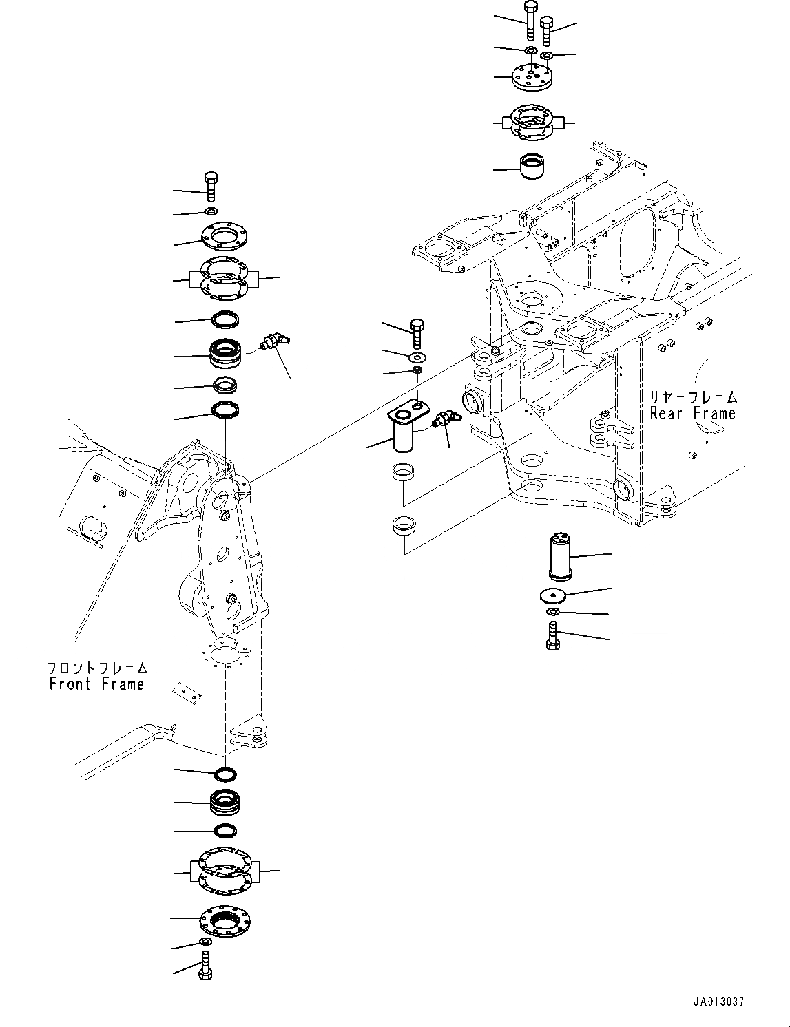 Схема запчастей Komatsu WA320-7 - ПАЛЕЦ(№8-) HINGE ПАЛЕЦ