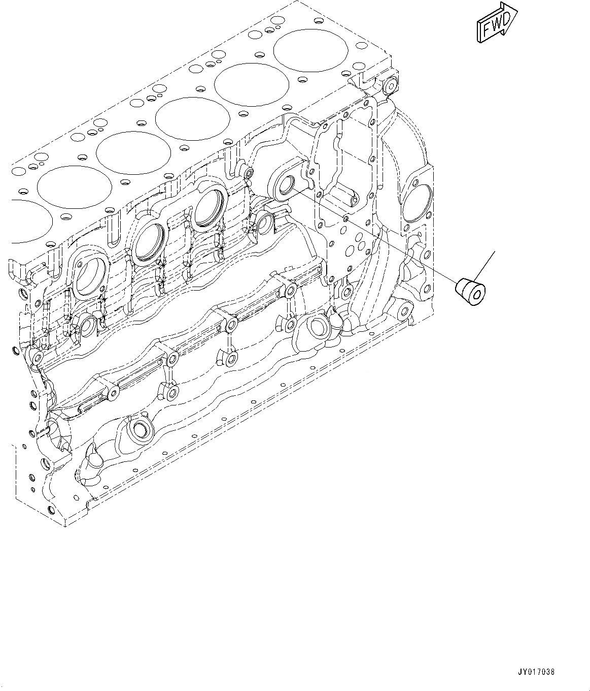 Схема запчастей Komatsu SAA6D107E-2F - ПОДОГРЕВАТЕЛЬ ХЛАДАГЕНТА ЗАГЛУШКА (№89-) ПОДОГРЕВАТЕЛЬ ХЛАДАГЕНТА ЗАГЛУШКА