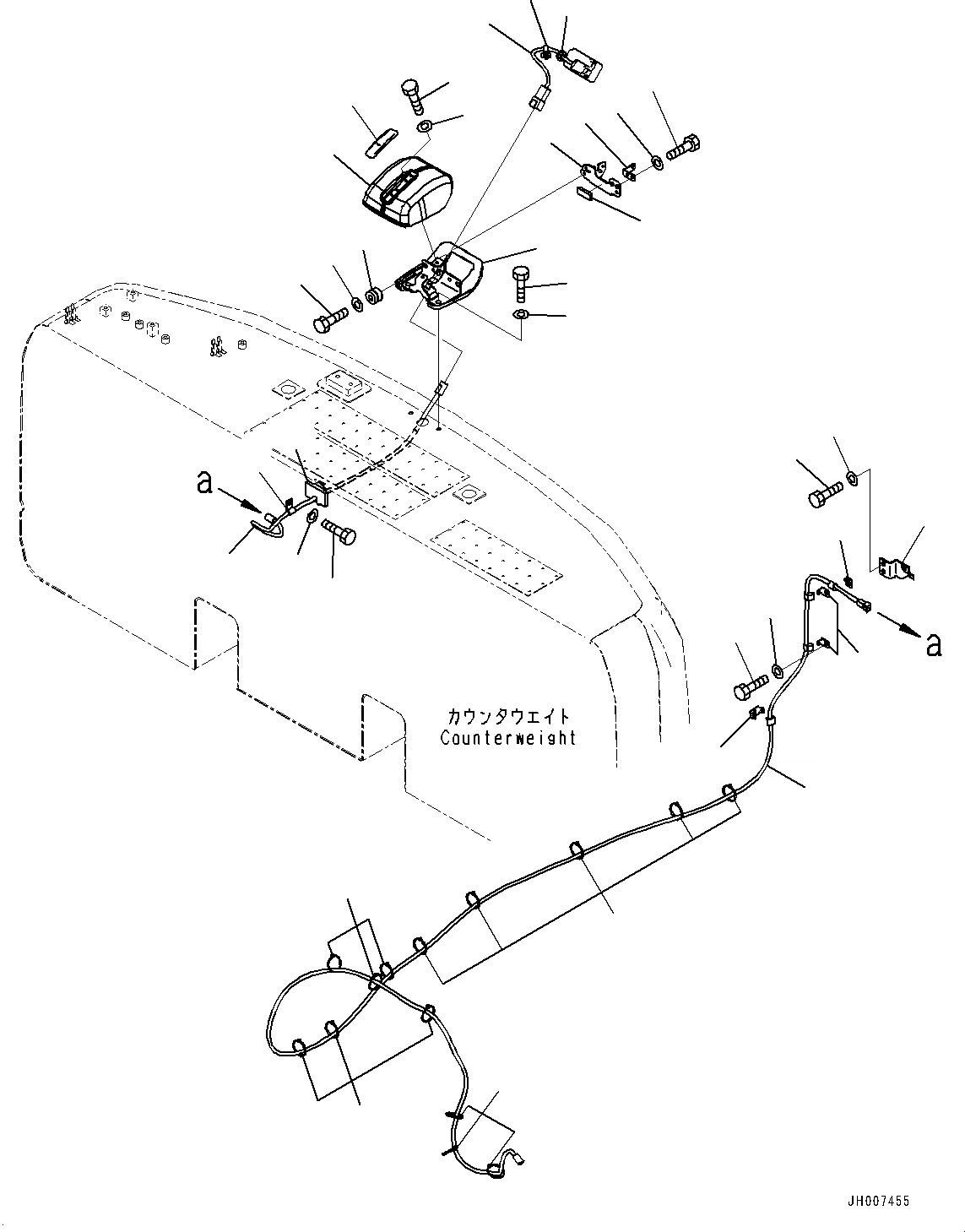 Схема запчастей Komatsu PC220LC-8M0 - ЗАДН.VIEW CAMERA (№-) ЗАДН.VIEW CAMERA, -CAMERA