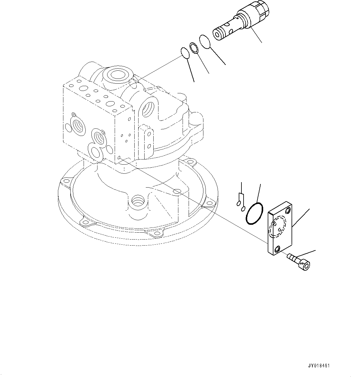 Схема запчастей Komatsu PC220-8M0 - МЕХАНИЗМ ПОВОРОТА И МОТОР, МОТОР ПОВОРОТА (/) (№-) МЕХАНИЗМ ПОВОРОТА И МОТОР