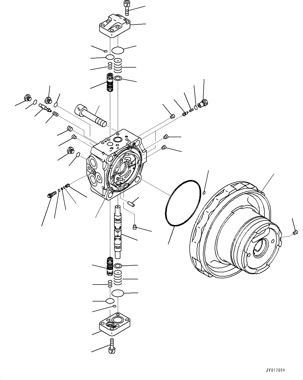 Схема запчастей Komatsu PC220-8M0 - МОТОР ХОДА И КОНЕЧНАЯ ПЕРЕДАЧА, МОТОР ХОДА (/) (№-) МОТОР ХОДА И КОНЕЧНАЯ ПЕРЕДАЧА