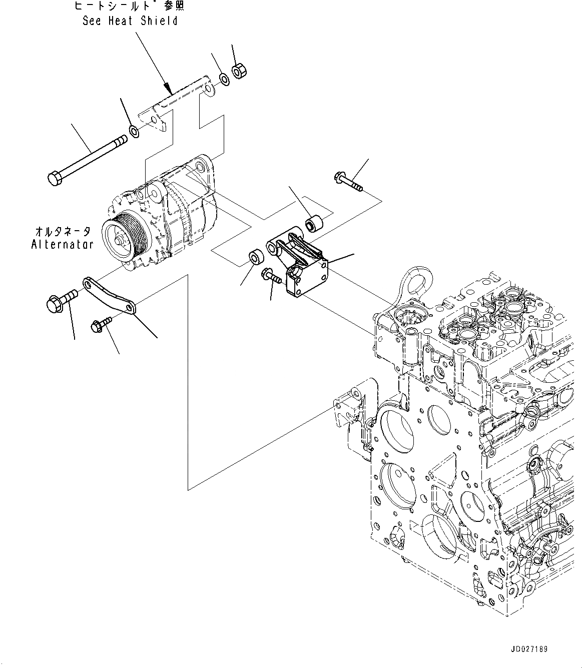 Схема запчастей Komatsu SAA6D107E-1Q - КРЕПЛЕНИЕ ГЕНЕРАТОРА, AMP. УПЛОТНЕНИЕED (№989-) КРЕПЛЕНИЕ ГЕНЕРАТОРА, AMP. УПЛОТНЕНИЕED