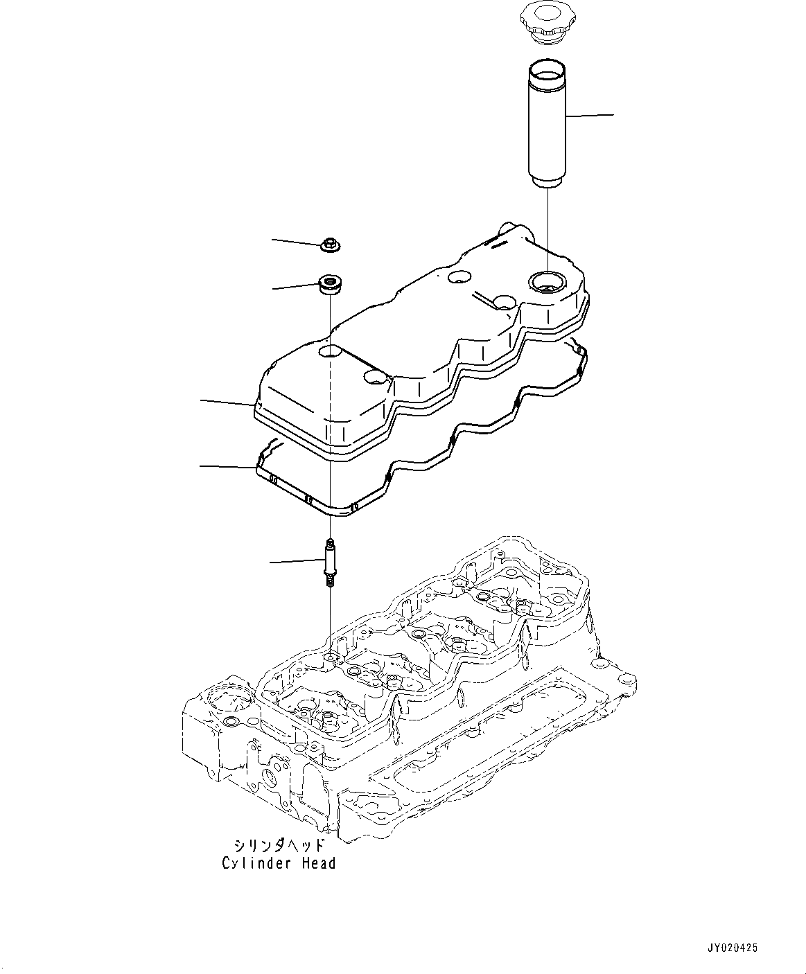 Схема запчастей Komatsu SAA4D107E-1F - КРЫШКА ГОЛОВКИ (№-) КРЫШКА ГОЛОВКИ