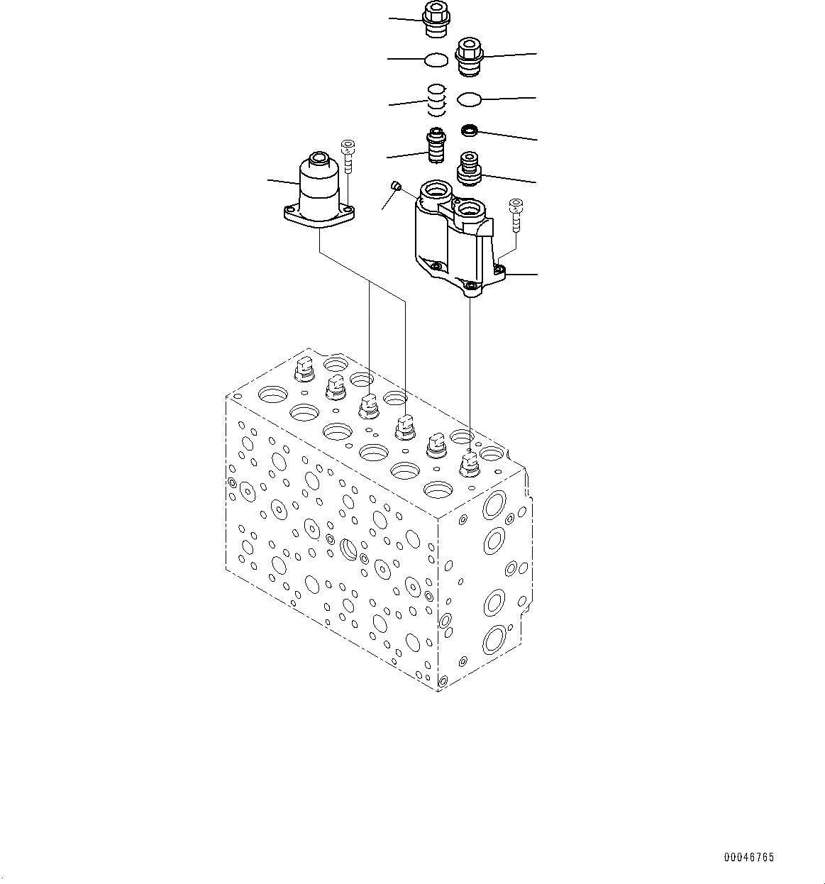 Схема запчастей Komatsu PC200-8E0 - УПРАВЛЯЮЩ. КЛАПАН, ВНУТР. ЧАСТИ (/7) (№8-) УПРАВЛЯЮЩ. КЛАПАН