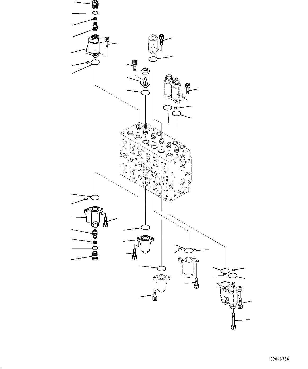 Схема запчастей Komatsu PC200-8E0 - УПРАВЛЯЮЩ. КЛАПАН, ВНУТР. ЧАСТИ (/7) (№8-) УПРАВЛЯЮЩ. КЛАПАН