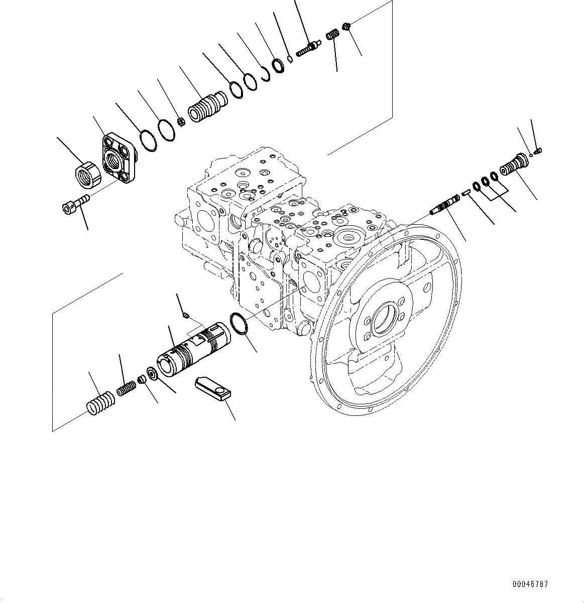 Схема запчастей Komatsu PC200-8E0 - ПОРШЕНЬ НАСОС, ВНУТР. ЧАСТИ (/) (№8-) ПОРШЕНЬ НАСОС