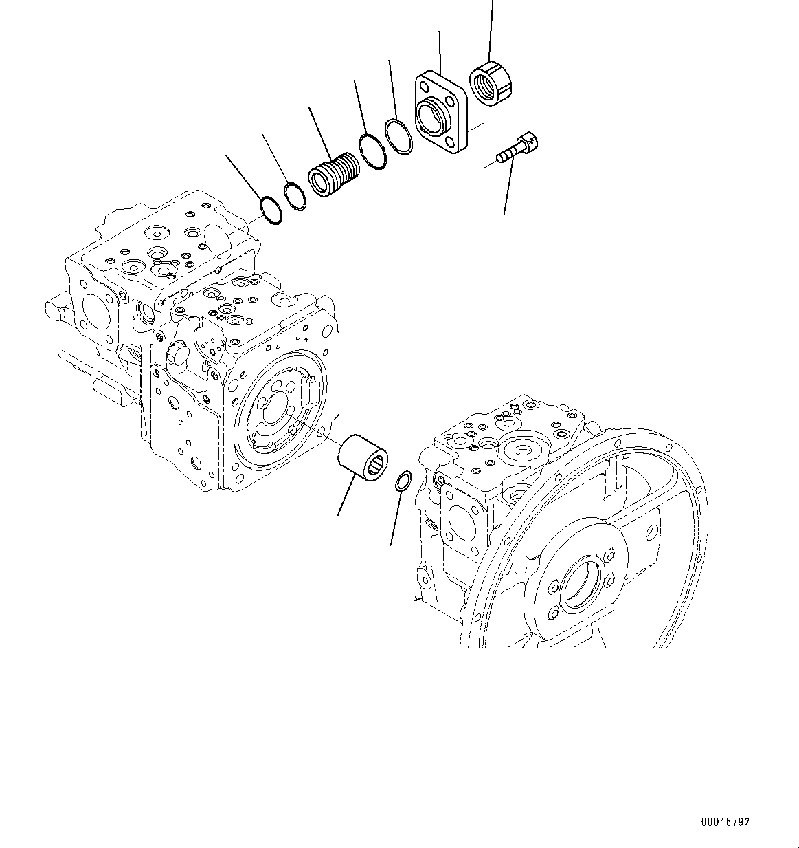 Схема запчастей Komatsu PC200-8E0 - ПОРШЕНЬ НАСОС, ВНУТР. ЧАСТИ, ГИДР. НАСОС. (9/) (№-) ПОРШЕНЬ НАСОС