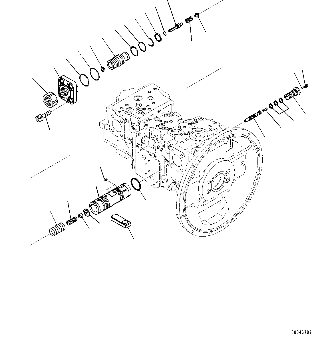 Схема запчастей Komatsu HB205-1M0 - КОМПОНЕНТЫ ДВИГАТЕЛЯ, ПОРШЕНЬ НАСОС (/) (№-) КОМПОНЕНТЫ ДВИГАТЕЛЯ