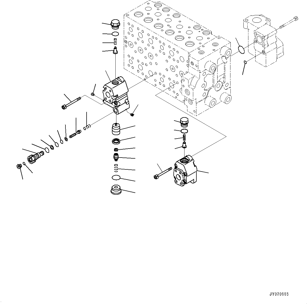 Схема запчастей Komatsu HB205-1M0 - УПРАВЛЯЮЩ. КЛАПАН, 5-СЕКЦИОНН. (/7) (№-) УПРАВЛЯЮЩ. КЛАПАН