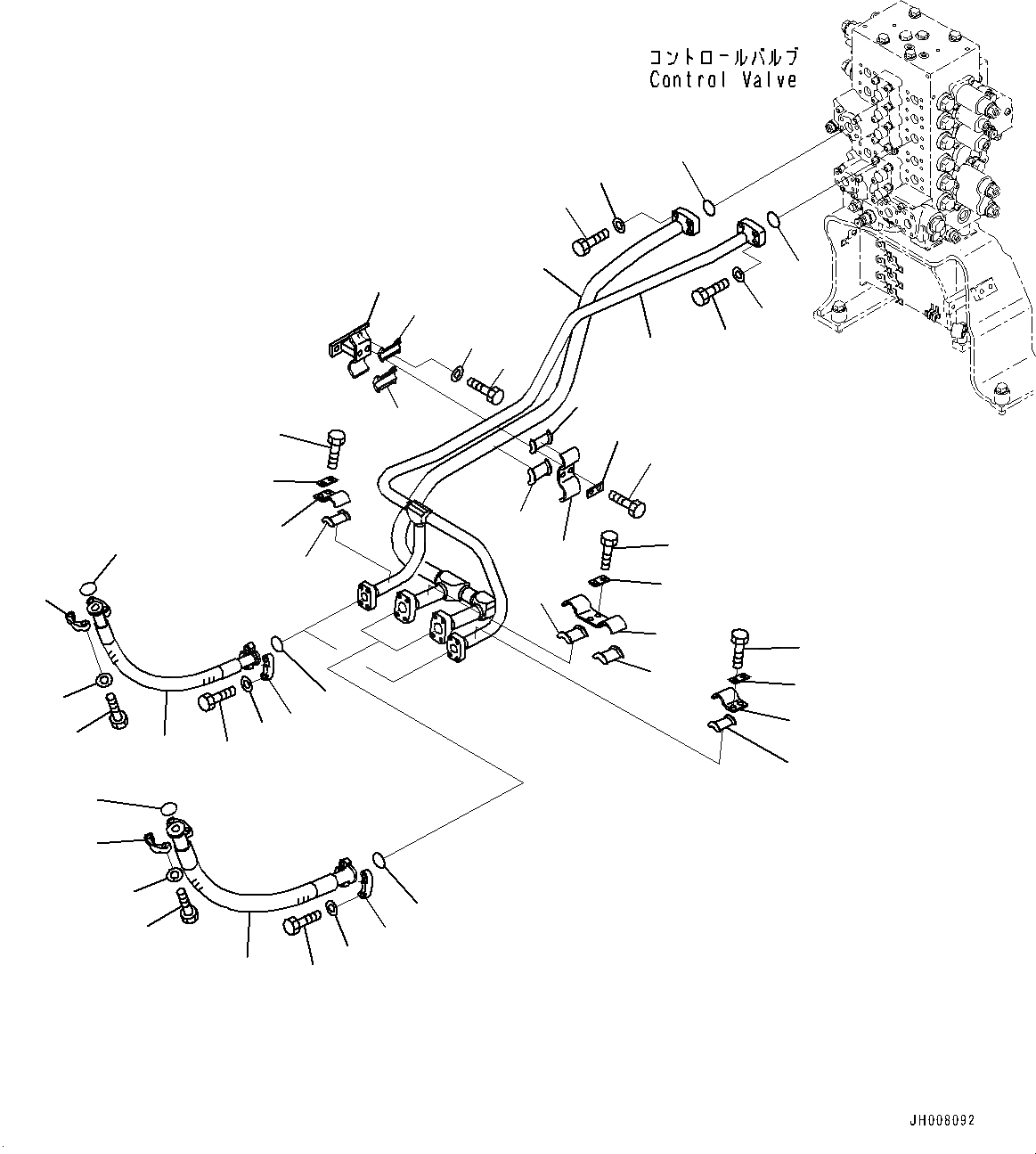 Схема запчастей Komatsu HB205-1M0 - ТРУБЫ СТРЕЛЫ (№-) ТРУБЫ СТРЕЛЫ