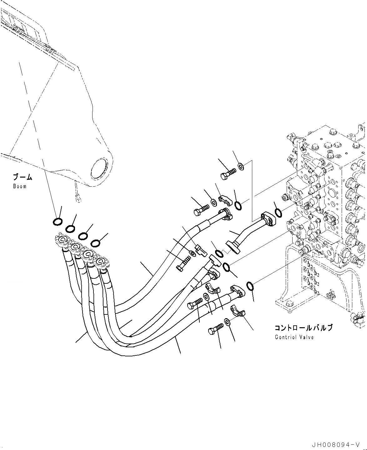 Схема запчастей Komatsu HB205-1M0 - РУКОЯТЬ И КОВШ ТРУБЫ (№-) РУКОЯТЬ И КОВШ ТРУБЫ