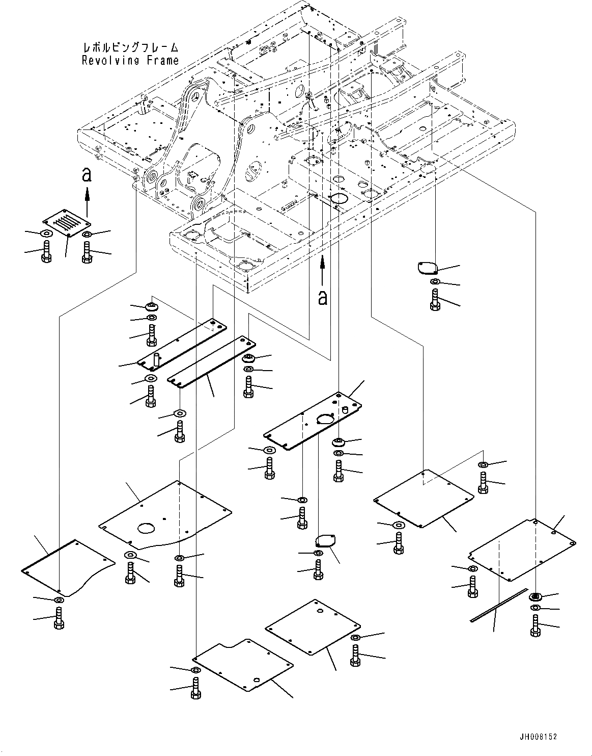 Схема запчастей Komatsu HB205-1M0 - НИЖН. КРЫШКА (№-) НИЖН. КРЫШКА, ЗАПРАВОЧН.LING НАСОС, ДЛЯ ИНДОНЕЗИЯ